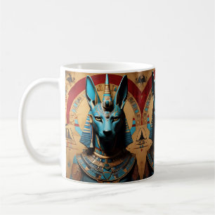 Anubis Egyptian Gud Jackal eller Man Kaffemugg