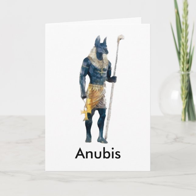 Anubis Egyptian Gud Kort (Framsida)