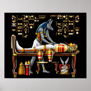 Anubis Egyptian Gud Poster