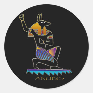 ANUBIS Egyptian Gud Runt Klistermärke