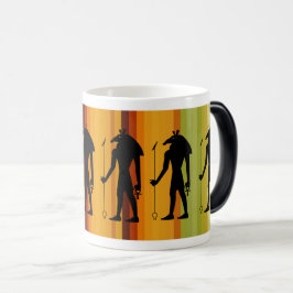 Anubis Egyptian Gud Silhouette Magisk Mugg