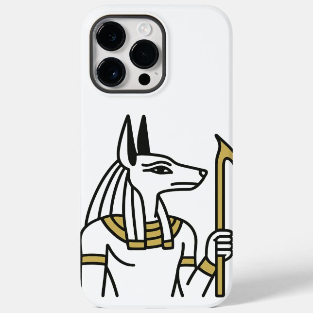 Anubis Egyptian Line Art iphone case (Baksida)