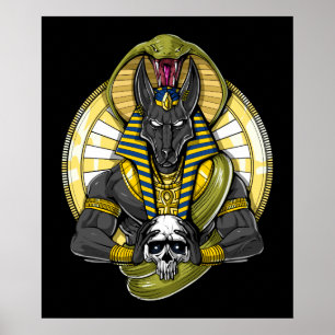 Anubis Egyptian Varg Gud Poster