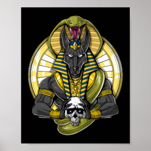 Anubis Egyptian Varg Gud Poster