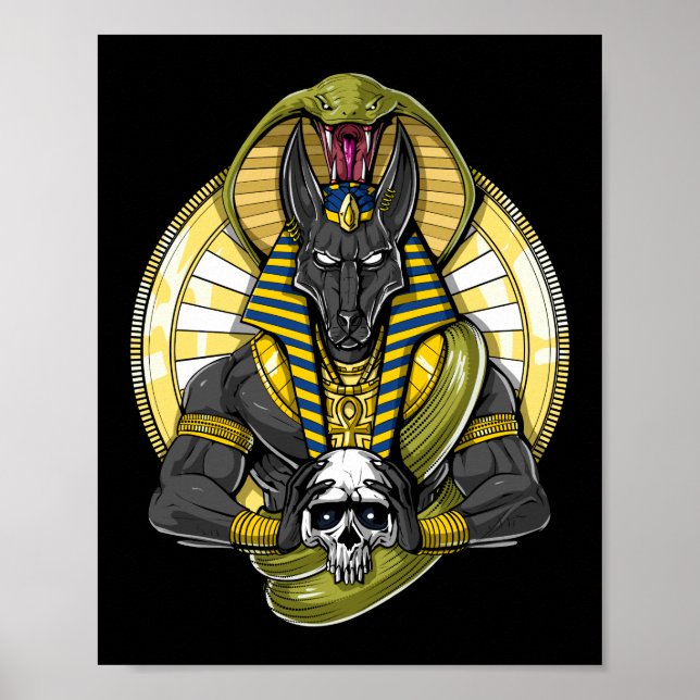 Anubis Egyptian Varg Gud Poster (Framsidan)