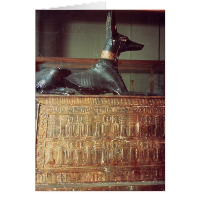 Anubis egyptisk gud av deadna hälsningskort (Framsidan)