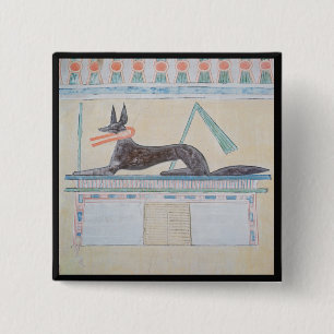 Anubis egyptisk gud av deadna knapp