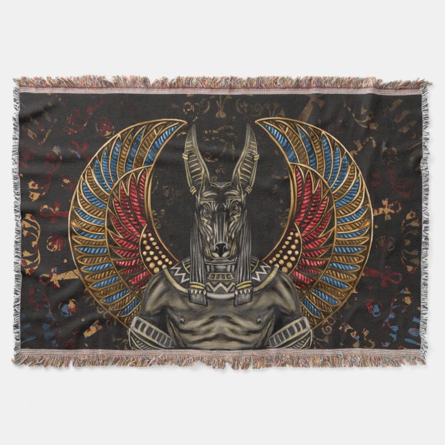 Anubis - egyptisk gud filt (Framsidan)