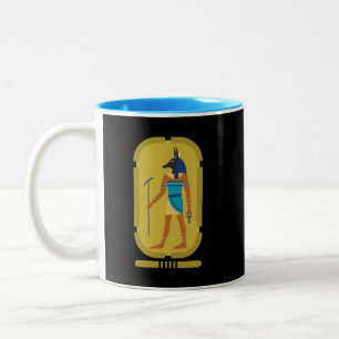 Anubis egyptisk gud för mumifiering Kaffe Mugg