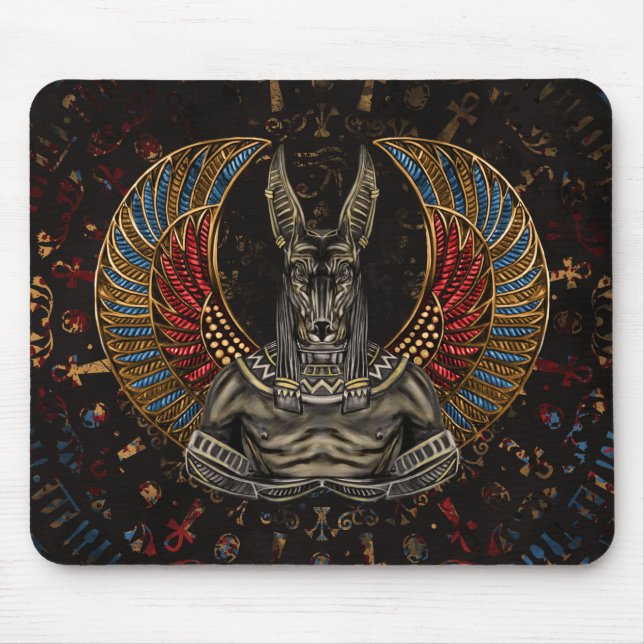 Anubis - egyptisk gud musmatta (Framsidan)
