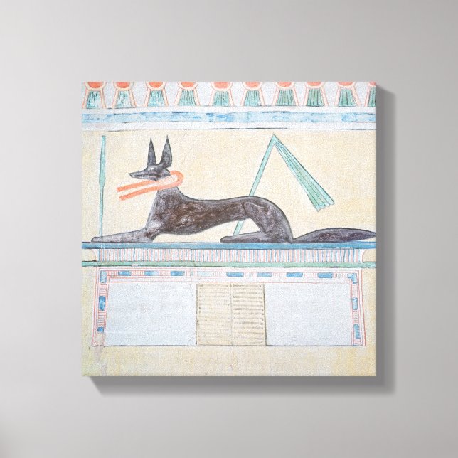 Anubis, egyptisk gud till de döda canvastryck (Framsida)