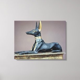 Anubis, egyptisk gud till de döda från ett bröst canvastryck
