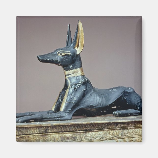 Anubis, egyptisk gud till de döda från ett bröst magnet (Framsidan)