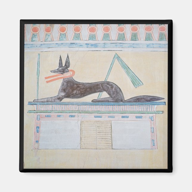 Anubis, egyptisk gud till de döda magnet (Framsidan)