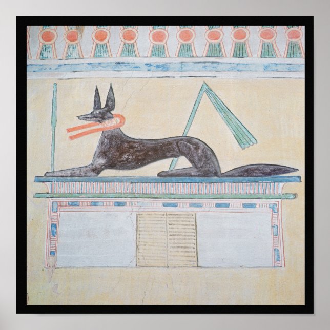 Anubis, egyptisk gud till de döda poster (Framsidan)