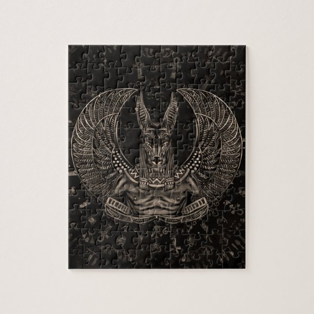 Anubis - egyptisk gudSepia Pussel (Vertikal)