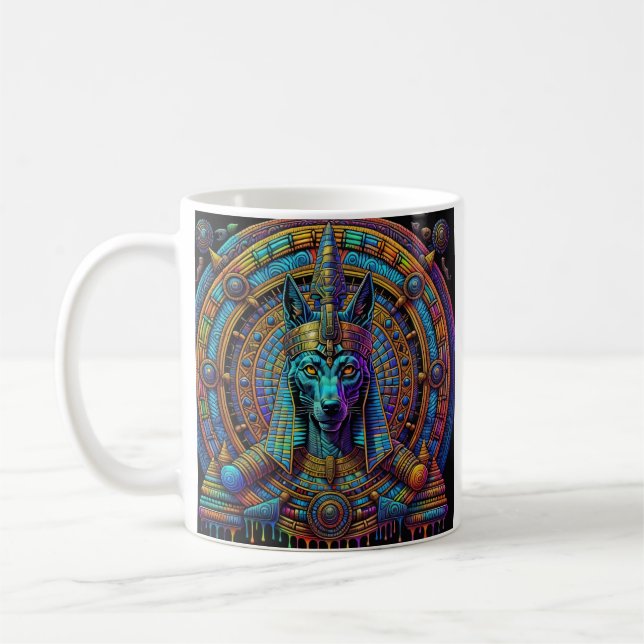 Anubis egyptisk konst  kaffemugg (Vänster)