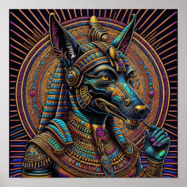 Anubis egyptisk konst poster