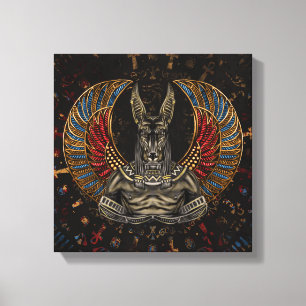 Anubis - Egyptiska Gud Canvastryck