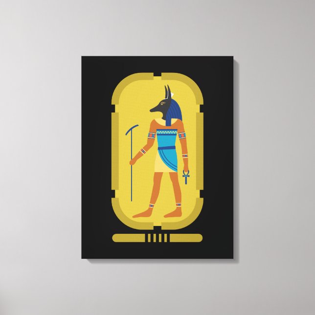 Anubis egyptiska Mummification gud Canvastryck (Framsida)