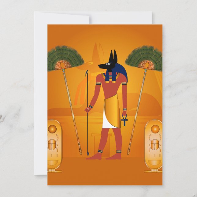 Anubis forntida egyptier inbjudningar (Framsida)
