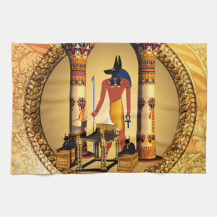 Anubis forntida egyptisk gud av de döda ritualern kökshandduk