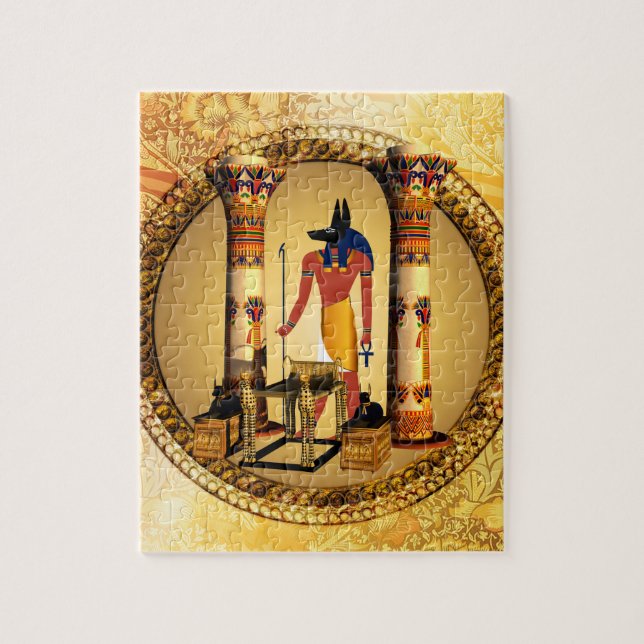 Anubis forntida egyptisk gud av de döda ritualerna pussel (Vertikal)