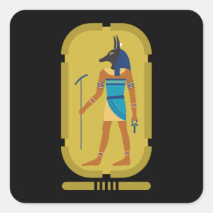 Anubis Fyrkantigt Klistermärke