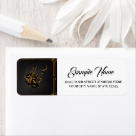 Anubis gammal av Egypten. Returadress Etikett