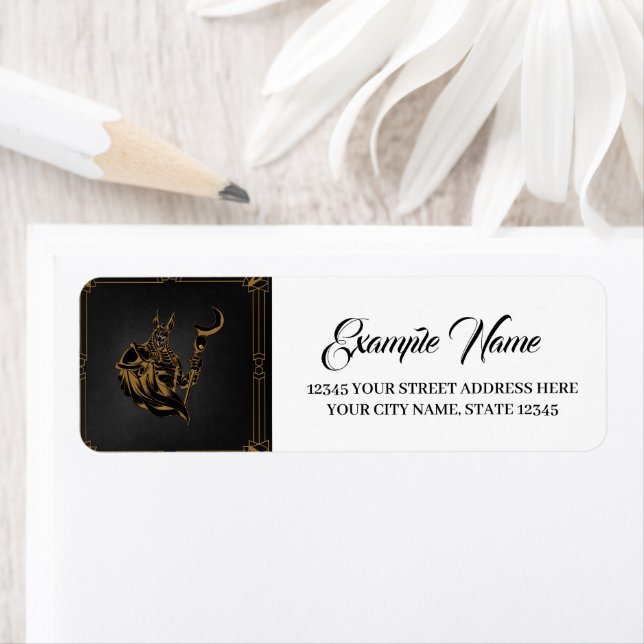 Anubis gammal av Egypten. Returadress Etikett (Insitu)