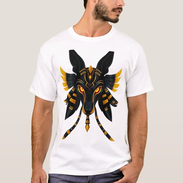 Anubis God Ansikte Illustration Tee (Framsida)