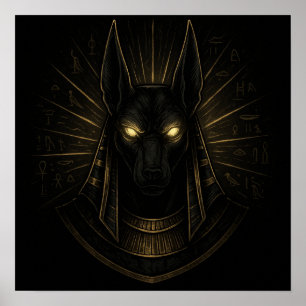 Anubis God under efterlivet - Egyptisk mytologi Poster