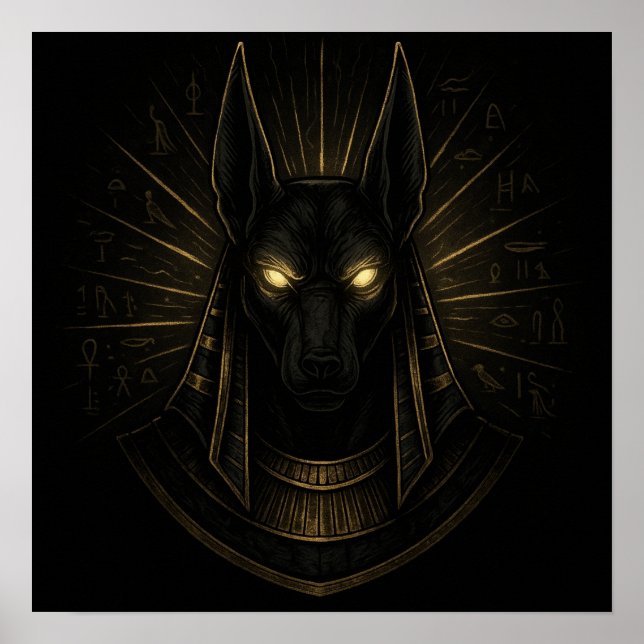 Anubis God under efterlivet - Egyptisk mytologi Poster (Framsidan)