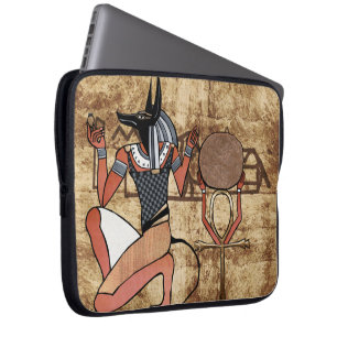 Anubis Guardian Egyptian Laptop Sleeve