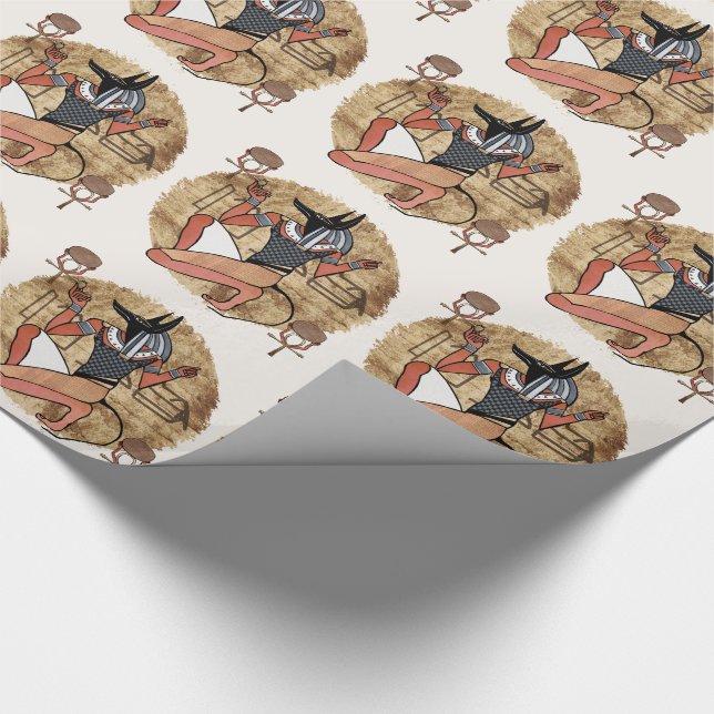 Anubis Guardian Egyptian Presentpapper (Hörn)