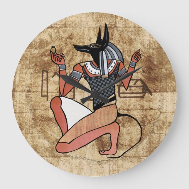 Anubis Guardian Egyptian Stor Klocka (Framsida)