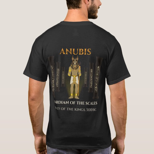Anubis Gud Antikens Egypten Dödas Dal T Shirt (Baksida)