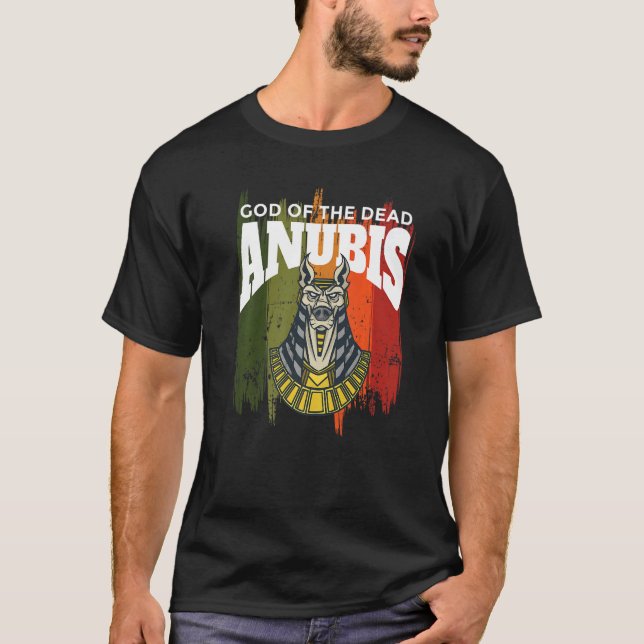 Anubis Gud Dead Egypten Pharaoh Sphinx Egyptology T Shirt (Framsida)