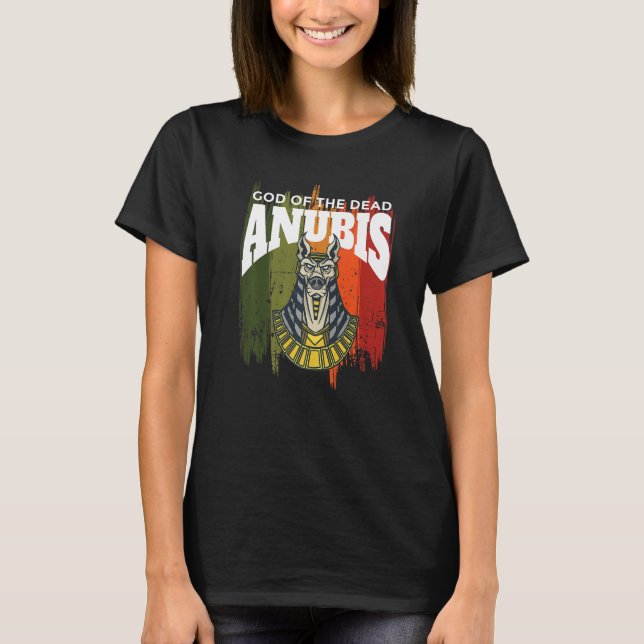 Anubis Gud Dead Egypten Pharaoh Sphinx Egyptology T Shirt (Framsida)
