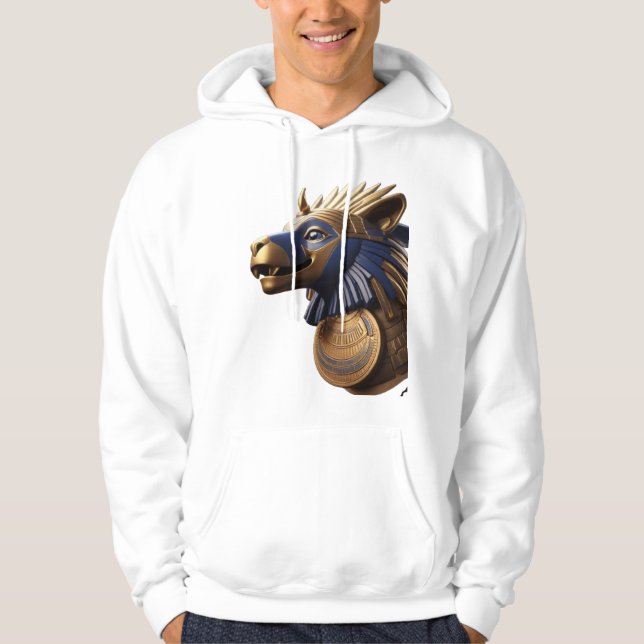 Anubis Head - Egyptian Gudom Art Hoodie (Framsida)