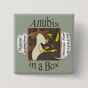 Anubis i en boxas (stängda ögon) knapp