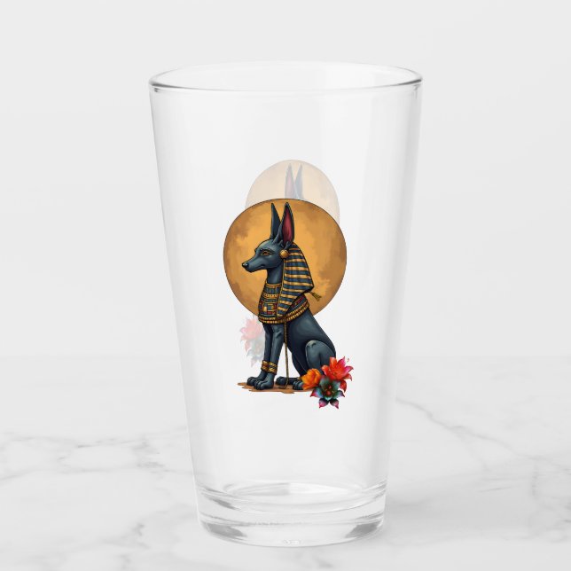 Anubis i månskenet,  glaskopp (Framsida)
