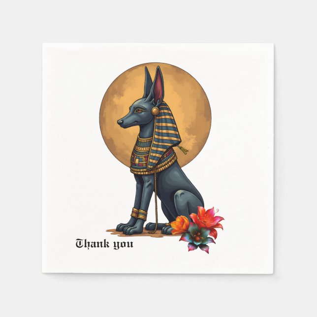 Anubis i månskenet,  pappersservett (Framsidan)