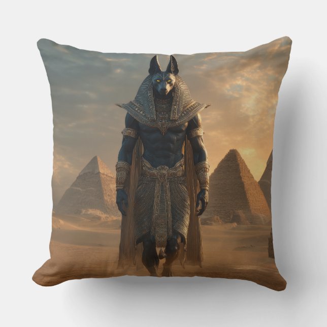 Anubis Kuddinkast – Egyptisk mytologi Väggkonst Kudde (Framsida)