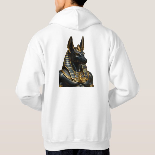 Anubis – Luxurious Egyptian Gold & Blue Collection Hoodie (Baksida)