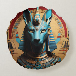 Anubis makt och majestät av gammal mytologi rund kudde