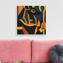 Anubis Modern Abstrakt Canvas Art