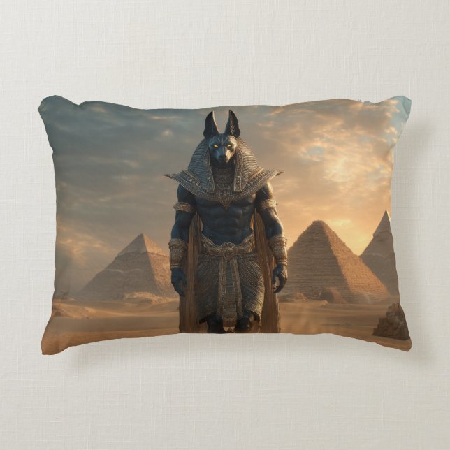 Anubis-mytologi Kudd - Egyptisk Gud Hem Dekoration Prydnadskudde (Framsidan)
