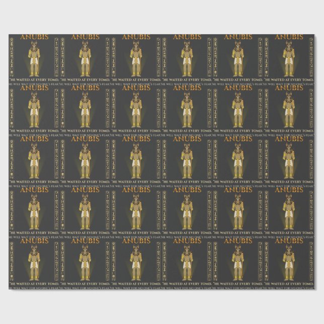 Anubis orädde gravväktare Antikens Egypten Presentpapper (Platt)