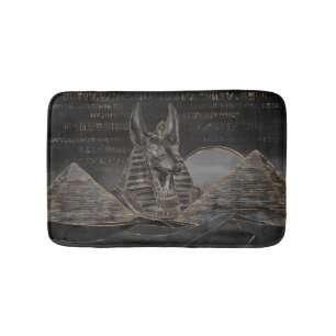 Anubis på egyptiska pyramider landskap badrumsmatta